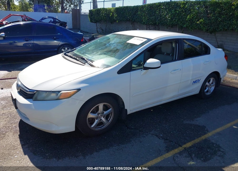 2012 HONDA CIVIC SDN CNG/NATURAL GAS VIN: 19XFB5F55CE000818