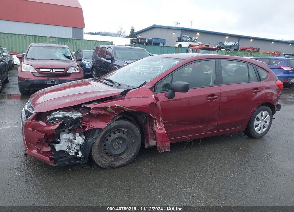 2016 SUBARU IMPREZA 2.0I VIN: JF1GPAA60GH302067