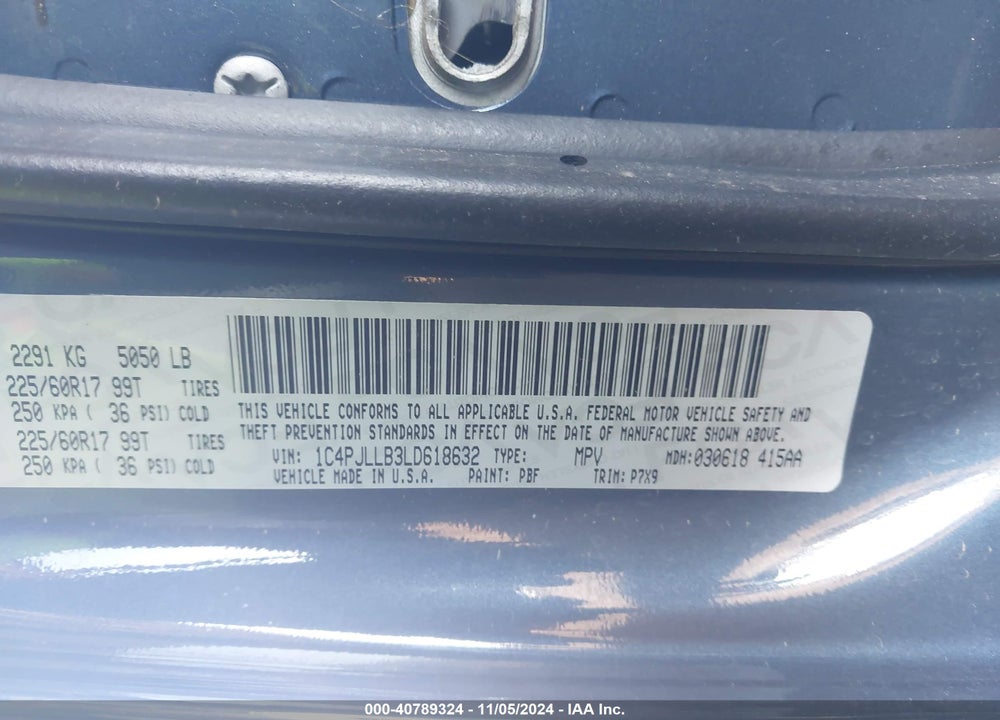 2020 JEEP CHEROKEE LATITUDE PLUS FWD VIN: 1C4PJLLB3LD618632