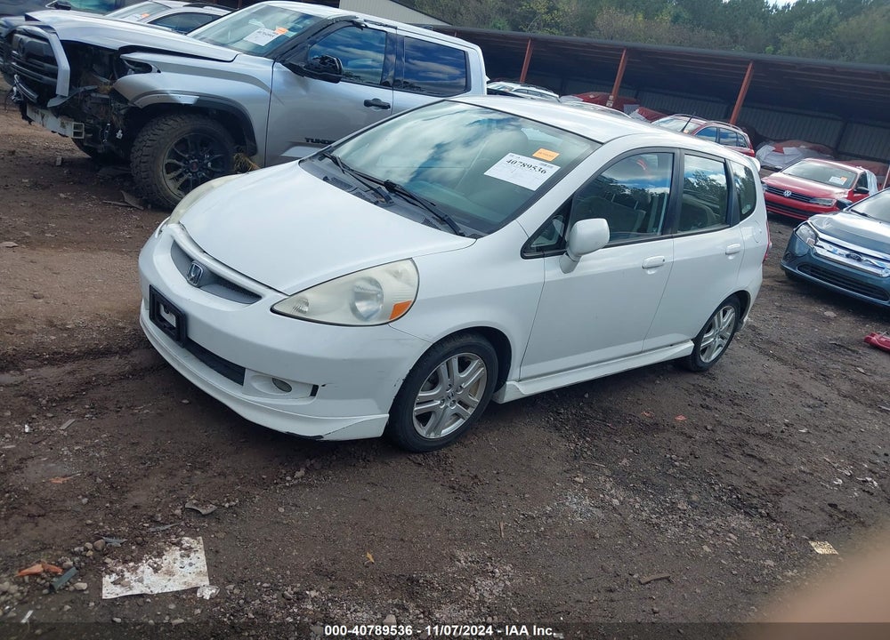 2007 HONDA FIT SPORT VIN: JHMGD38617S004455