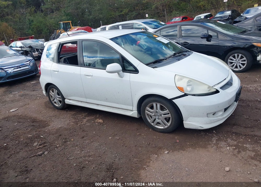 2007 HONDA FIT SPORT VIN: JHMGD38617S004455