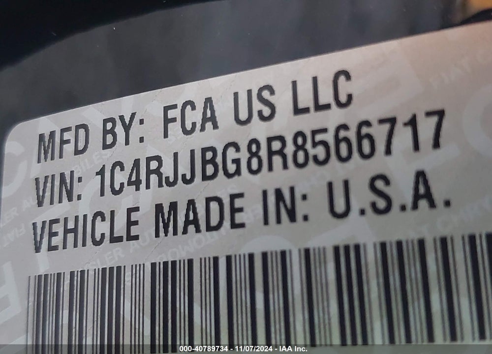 2024 JEEP GRAND CHEROKEE L LIMITED 4X2 VIN: 1C4RJJBG8R8566717