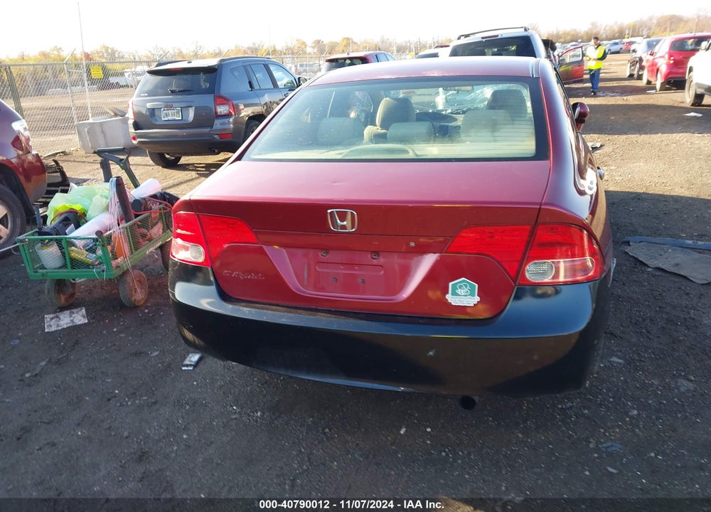 2008 HONDA CIVIC LX VIN: 2HGFA16598H536955