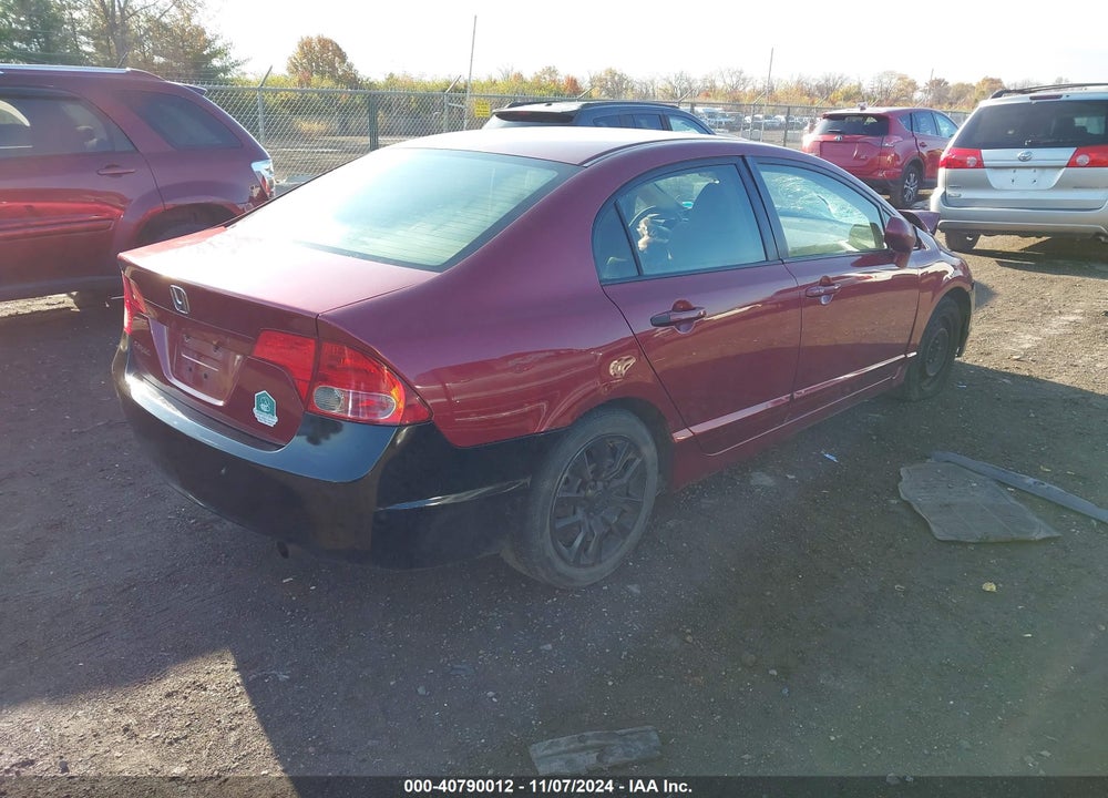 2008 HONDA CIVIC LX VIN: 2HGFA16598H536955