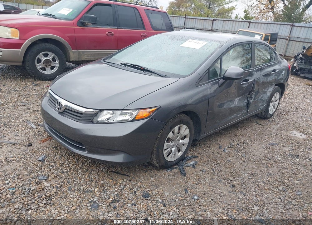 2012 HONDA CIVIC LX VIN: 19XFB2F58CE383488