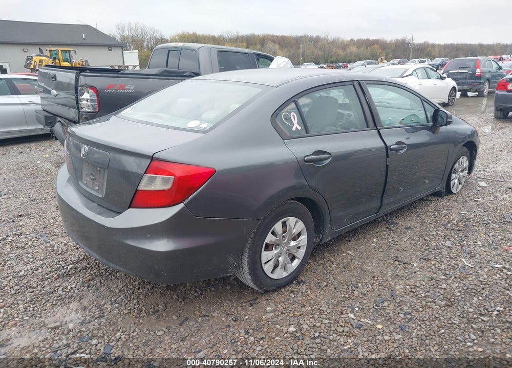 2012 HONDA CIVIC LX VIN: 19XFB2F58CE383488