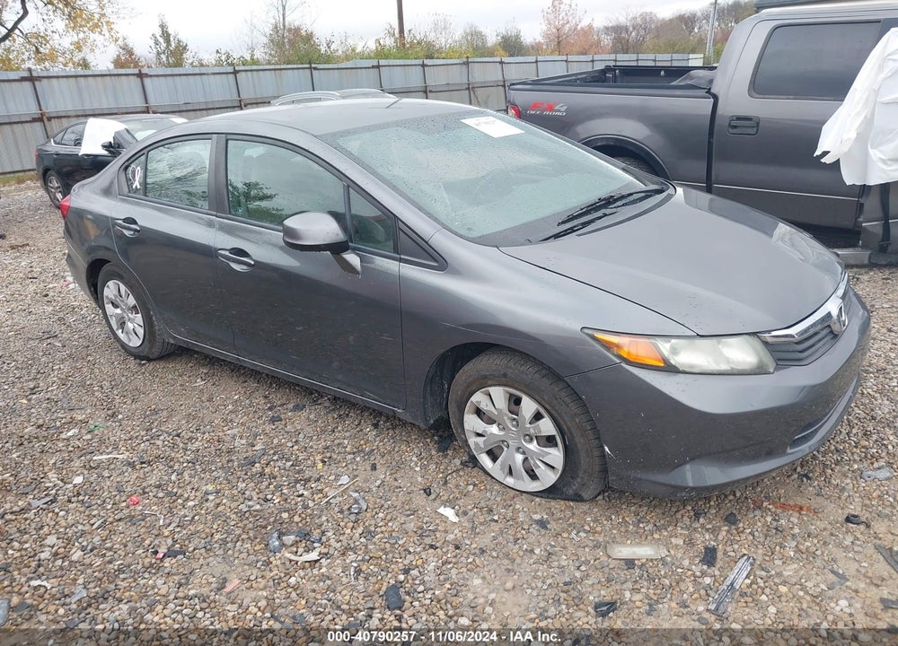 2012 HONDA CIVIC LX VIN: 19XFB2F58CE383488