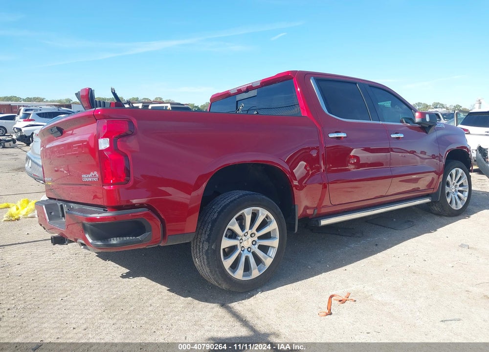 2021 CHEVROLET SILVERADO 1500 4WD SHORT BED HIGH COUNTRY VIN: 3GCUYHEL2MG148213