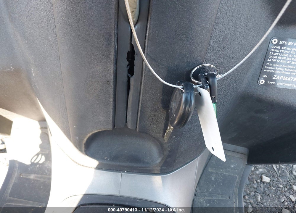 2007 PIAGGIO MP3 VIN: ZAPM479M475002849