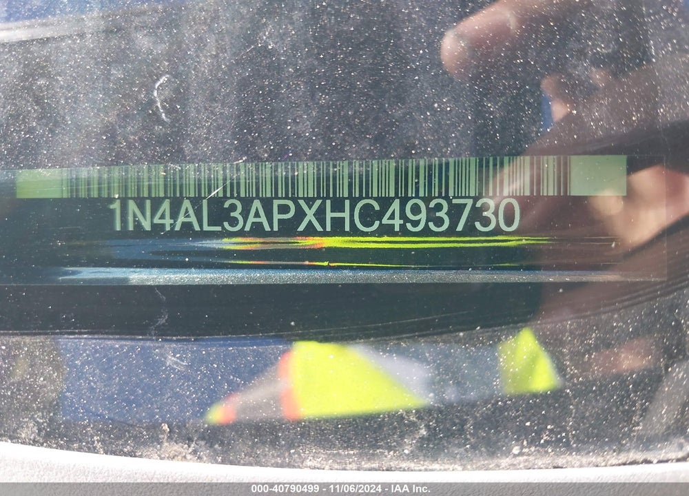 2017 NISSAN ALTIMA 2.5 SR VIN: 1N4AL3APXHC493730
