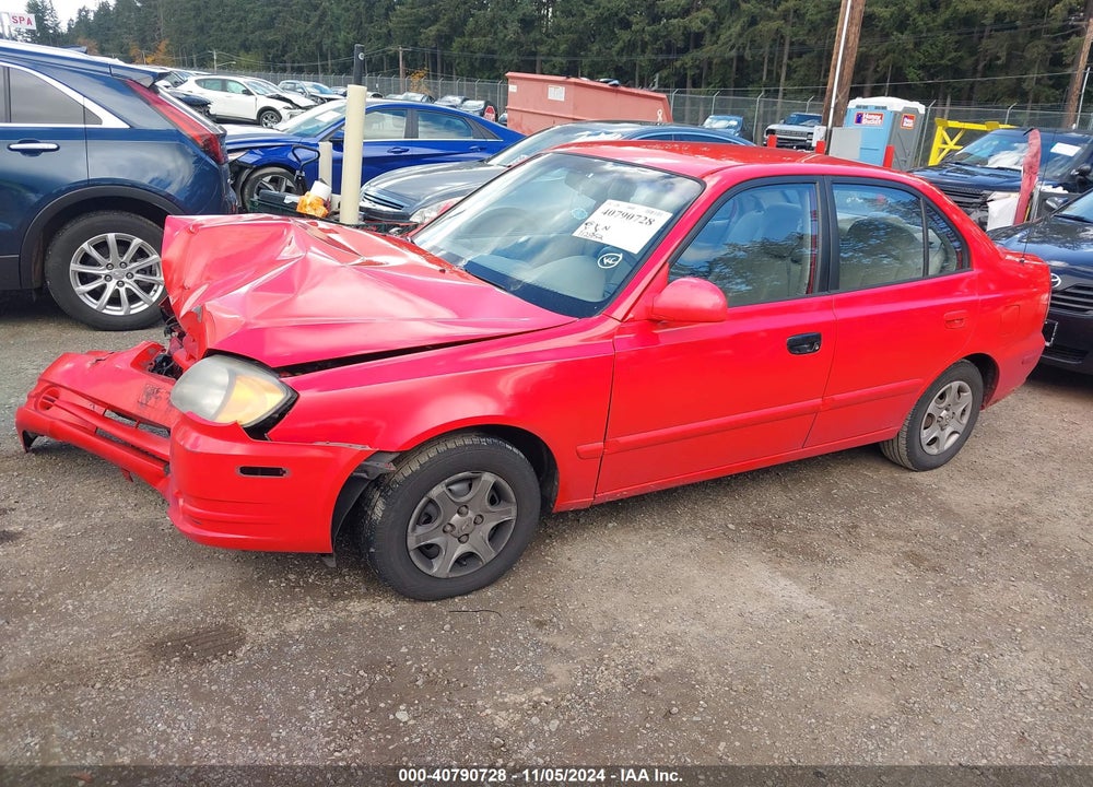 2003 HYUNDAI ACCENT GL VIN: KMHCG45C43U421215
