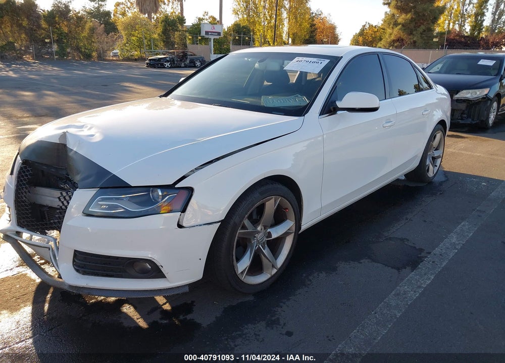 2012 AUDI A4 2.0T PREMIUM VIN: WAUBFAFL8CN009516
