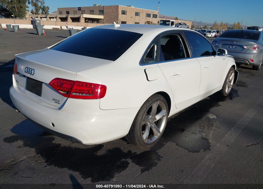 2012 AUDI A4 2.0T PREMIUM VIN: WAUBFAFL8CN009516