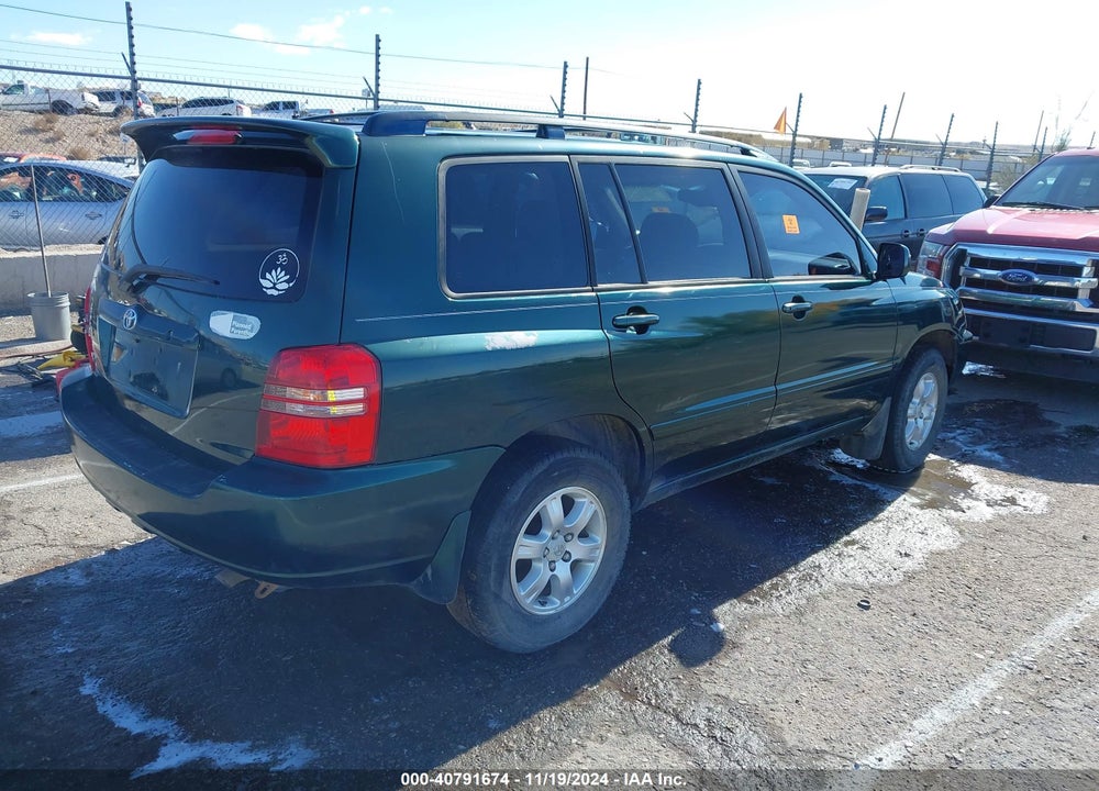 2002 TOYOTA HIGHLANDER V6 VIN: JTEHF21A520060018