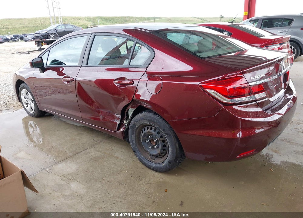 2014 HONDA CIVIC LX VIN: 19XFB2F54EE001170