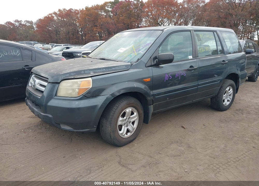 2006 HONDA PILOT LX VIN: 2HKYF18126H509118