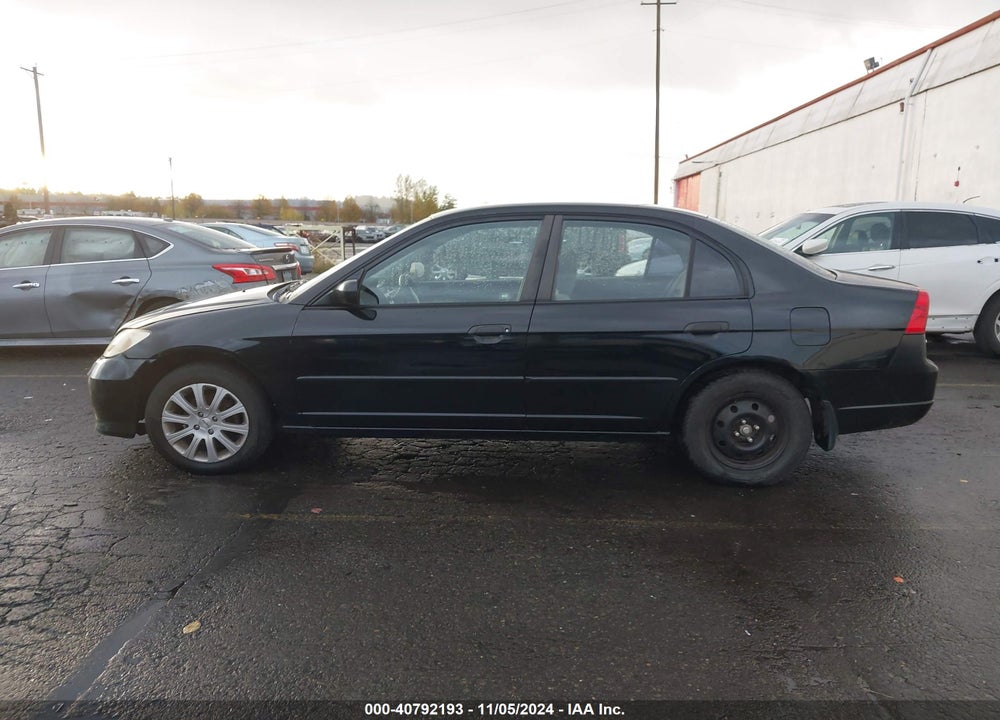 2005 HONDA CIVIC VP VIN: 2HGES163X5H622052