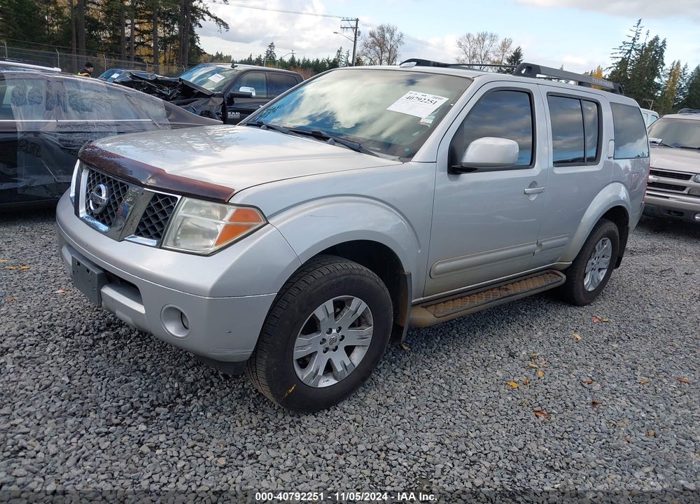 2007 NISSAN PATHFINDER LE VIN: 5N1AR18W47C634800