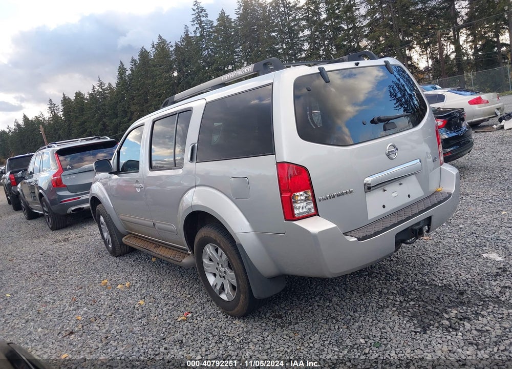 2007 NISSAN PATHFINDER LE VIN: 5N1AR18W47C634800