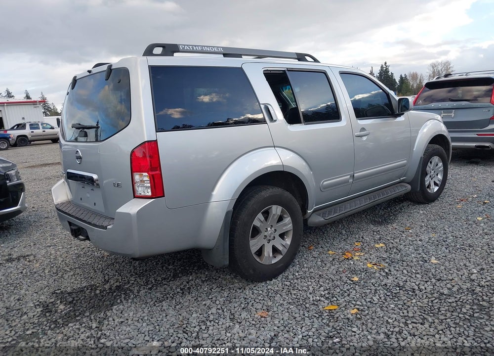 2007 NISSAN PATHFINDER LE VIN: 5N1AR18W47C634800