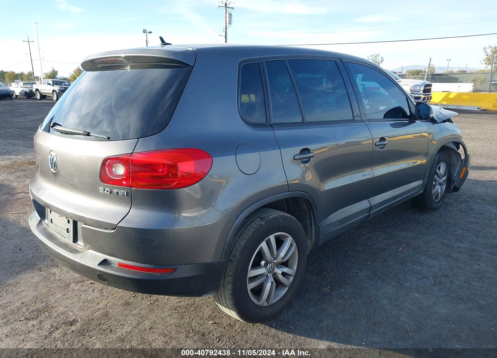 2012 VOLKSWAGEN TIGUAN S VIN: WVGAV7AX3CW005720