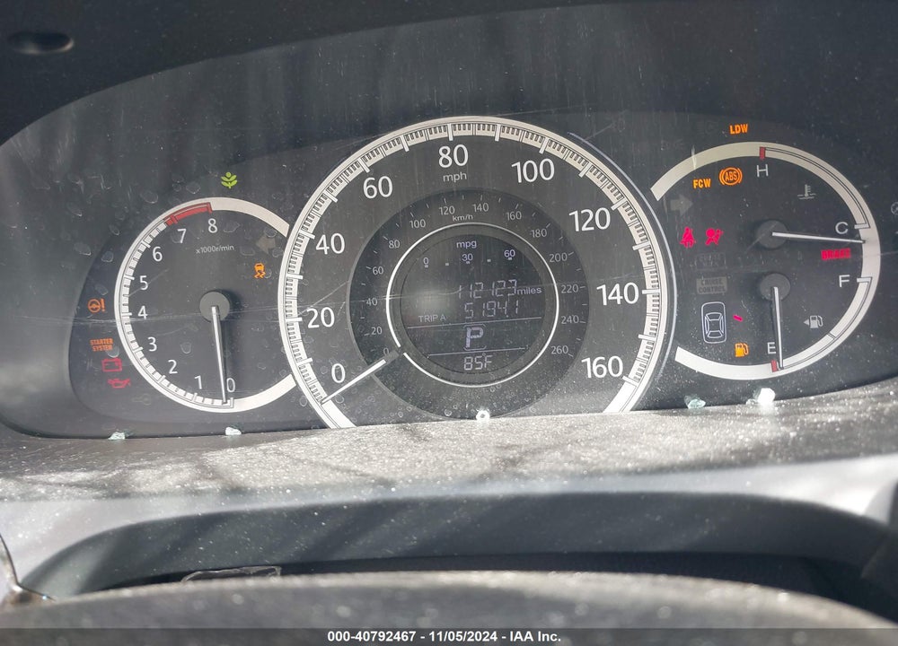 2013 HONDA ACCORD EX-L VIN: 1HGCR2F8XDA056945