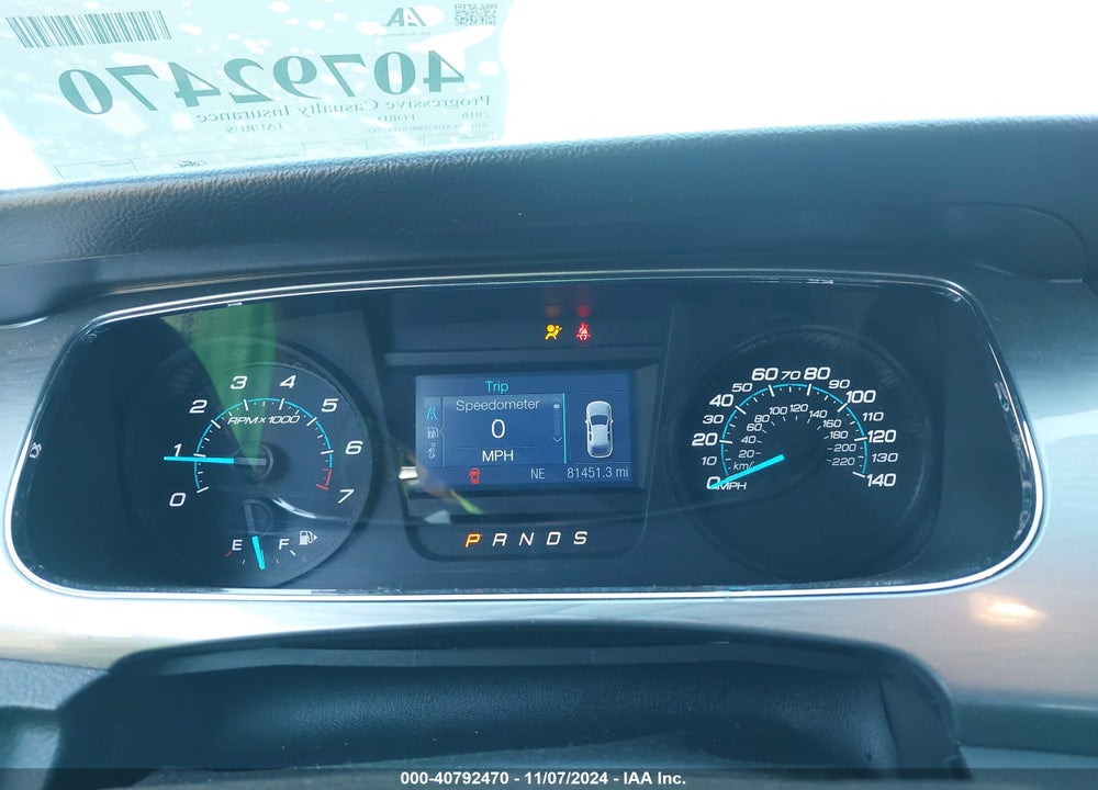 2016 FORD TAURUS SEL VIN: 1FAHP2E88GG142743