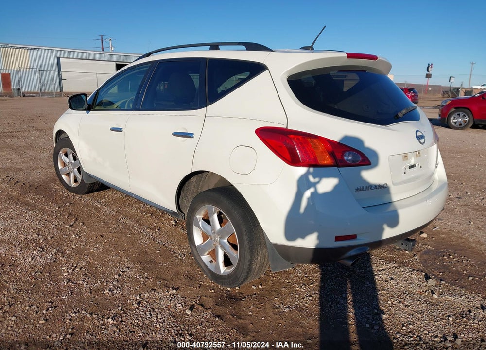 2009 NISSAN MURANO SL VIN: JN8AZ18W89W100127