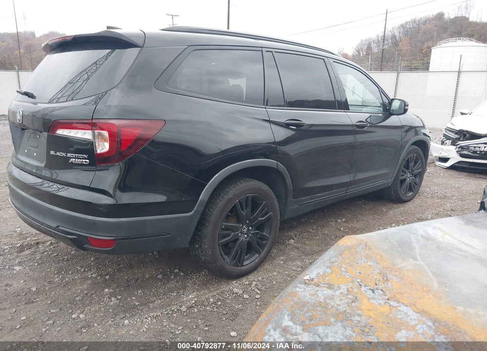2020 HONDA PILOT AWD BLACK EDITION VIN: 5FNYF6H71LB012637
