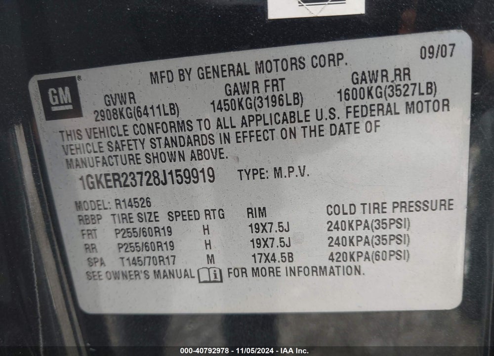 2011 GMC ACADIA DENALI VIN: 1GKKVTED2BJ336483