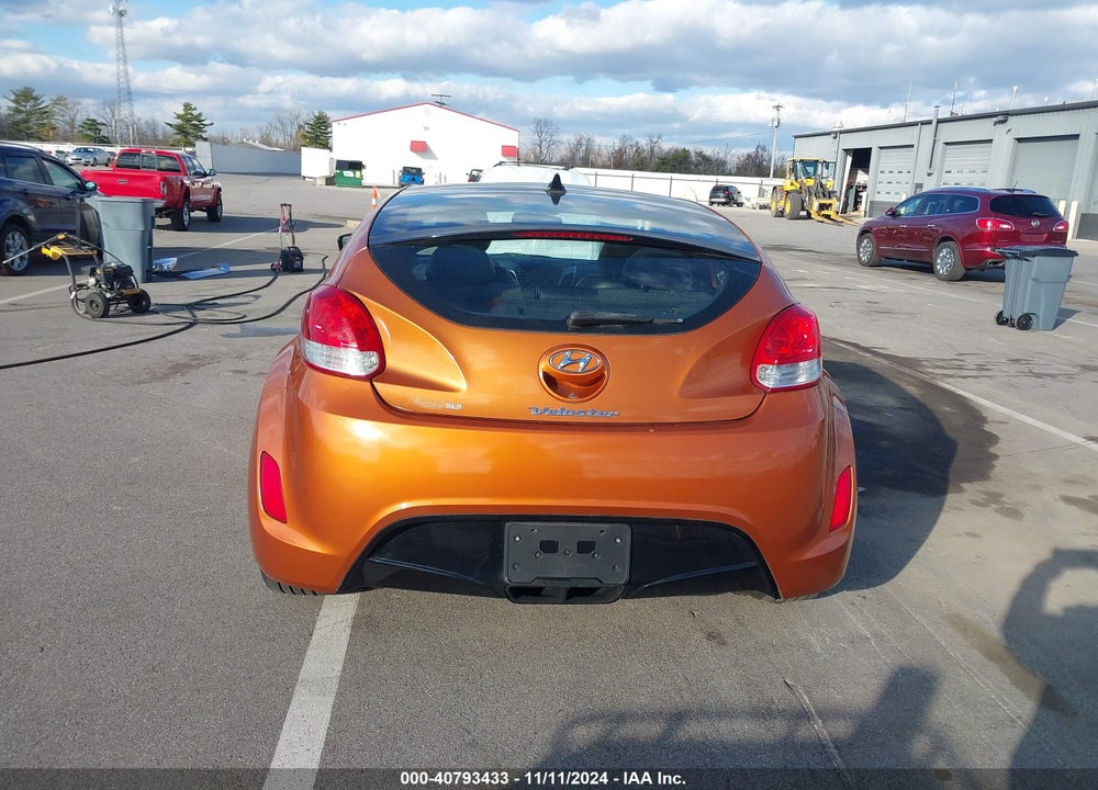 2013 HYUNDAI VELOSTER BASE W/BLACK VIN: KMHTC6AD5DU137339