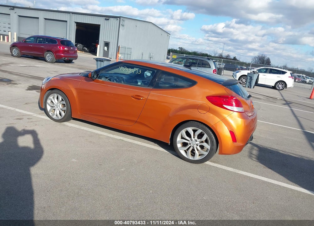 2013 HYUNDAI VELOSTER BASE W/BLACK VIN: KMHTC6AD5DU137339