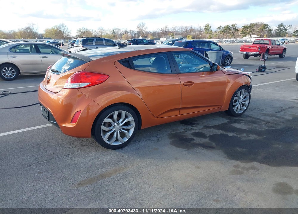 2013 HYUNDAI VELOSTER BASE W/BLACK VIN: KMHTC6AD5DU137339