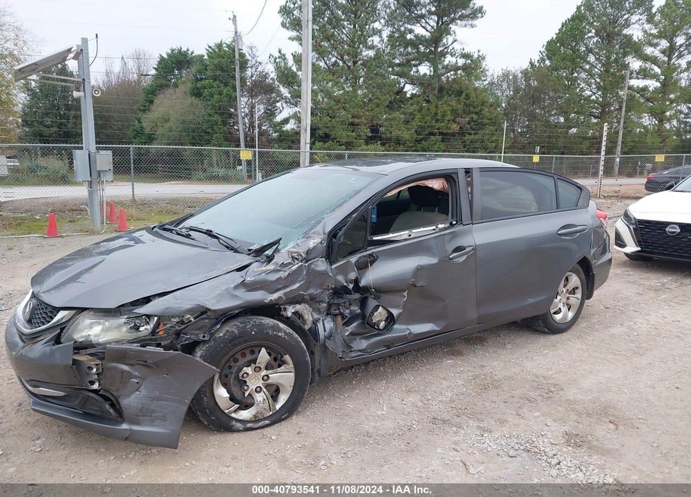 2013 HONDA CIVIC LX VIN: 19XFB2F54DE020073