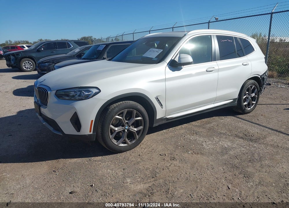 2022 BMW X3 SDRIVE30I VIN: 5UX43DP01N9J43207