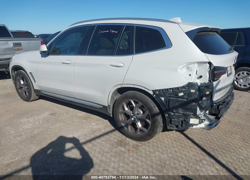 2022 BMW X3 SDRIVE30I VIN: 5UX43DP01N9J43207