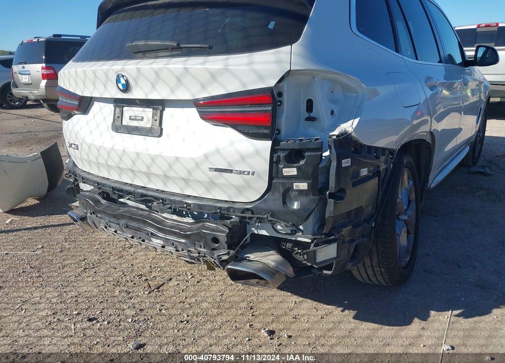 2022 BMW X3 SDRIVE30I VIN: 5UX43DP01N9J43207