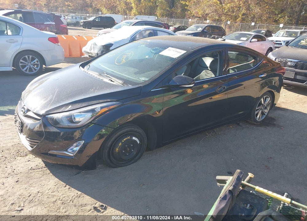 2014 HYUNDAI ELANTRA LIMITED VIN: 5NPDH4AEXEH542034