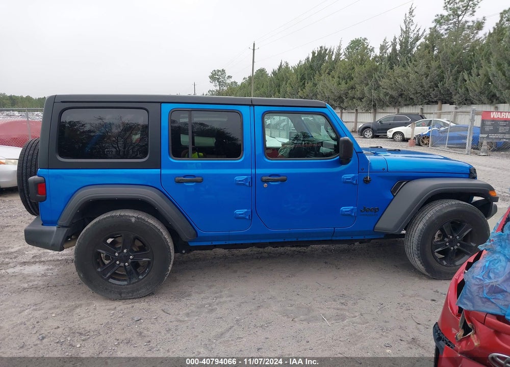 2022 JEEP WRANGLER UNLIMITED SPORT VIN: 1C4HJXDN5NW163679