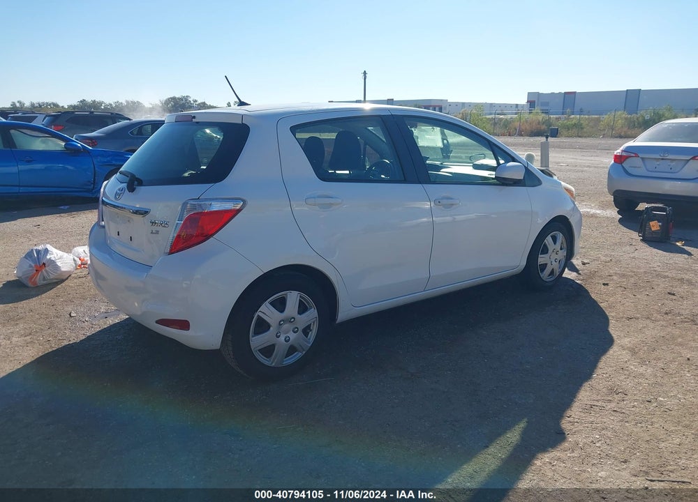 2012 TOYOTA YARIS LE VIN: JTDKTUD30CD518408