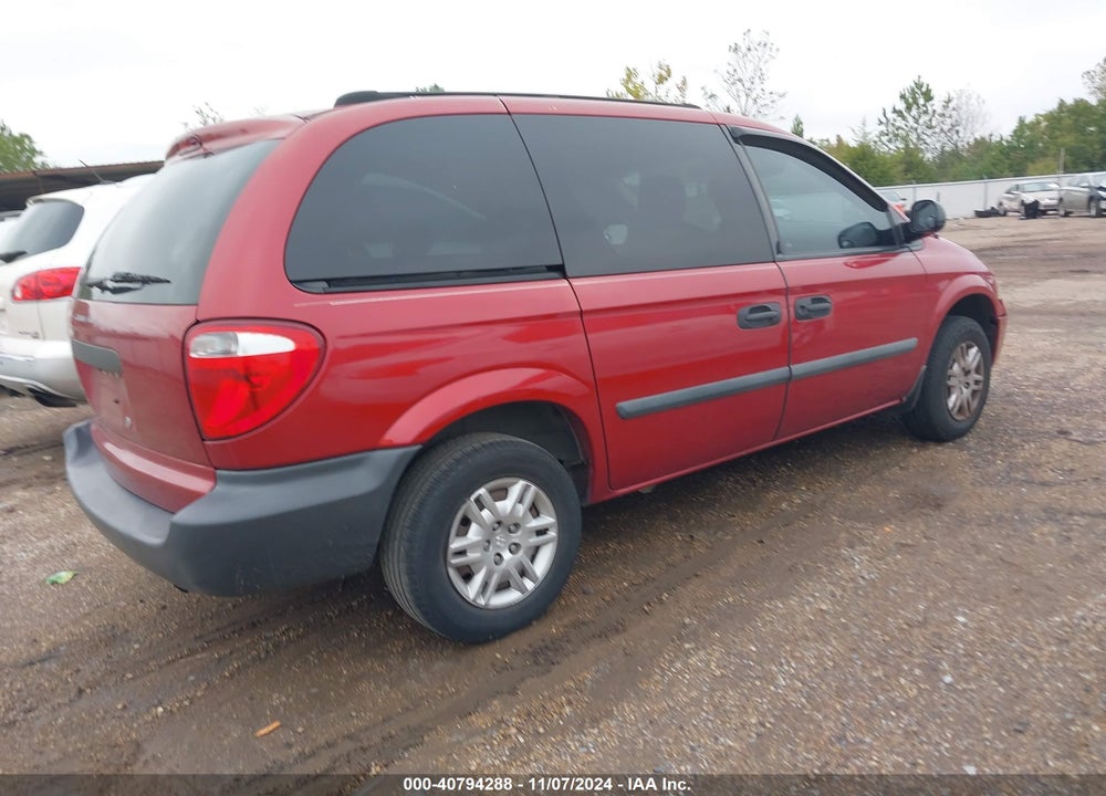 2005 DODGE CARAVAN SE VIN: 1D4GP25B05B376356