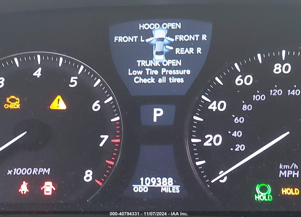 2008 LEXUS LS 460 VIN: JTHBL46F385082922