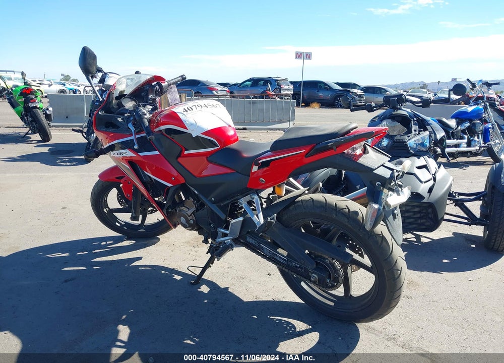 2017 HONDA CBR300 R VIN: MLHNC5103H5300667