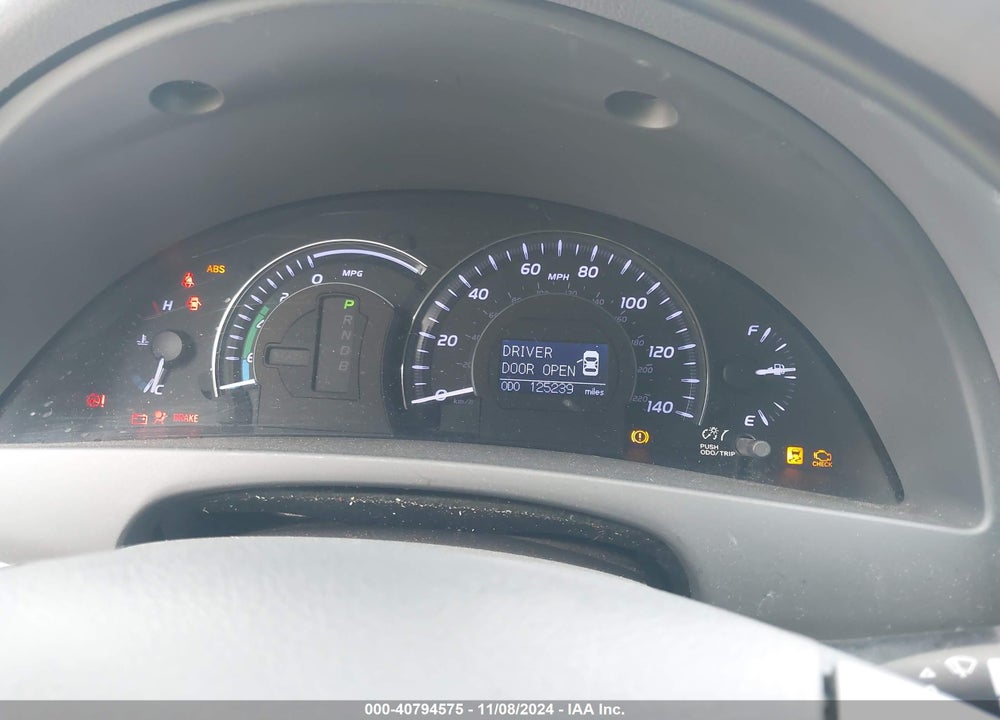 2011 TOYOTA CAMRY HYBRID VIN: 4T1BB3EK8BU139346