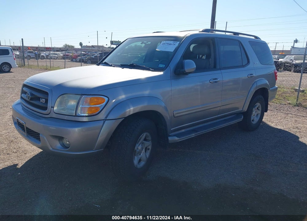 2002 TOYOTA SEQUOIA SR5 V8 VIN: 5TDBT44A22S084848