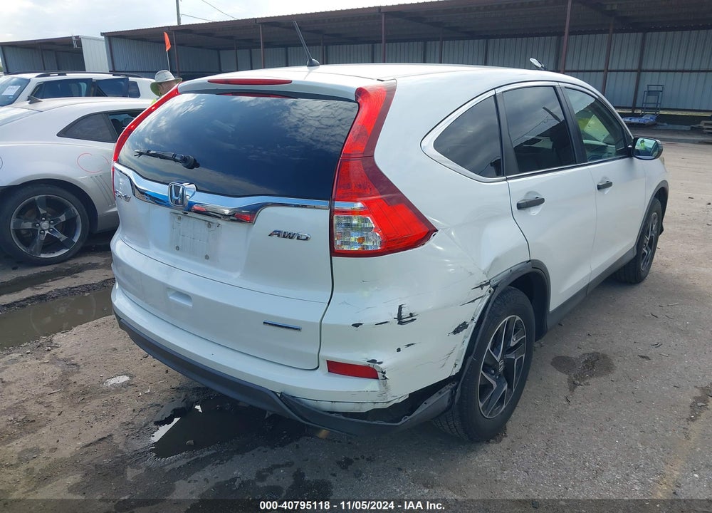 2016 HONDA CR-V SE VIN: 5J6RM4H42GL107998