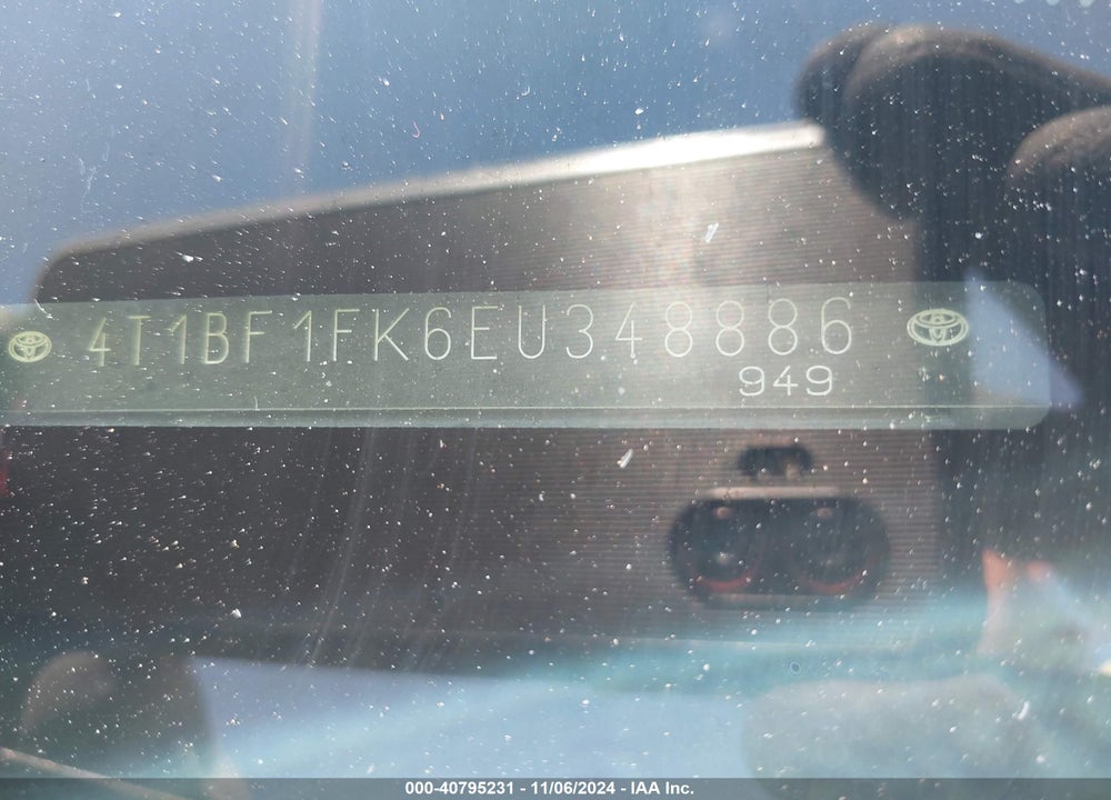 2014 TOYOTA CAMRY SE SPORT VIN: 4T1BF1FK6EU348886