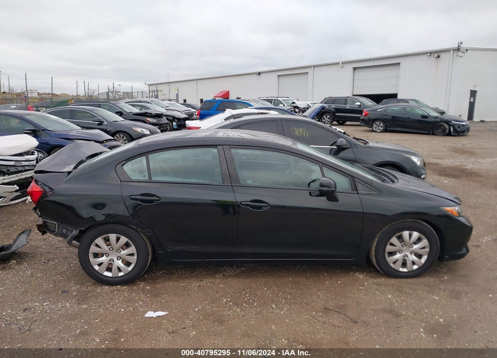 2012 HONDA CIVIC LX VIN: 19XFB2F55CE073928