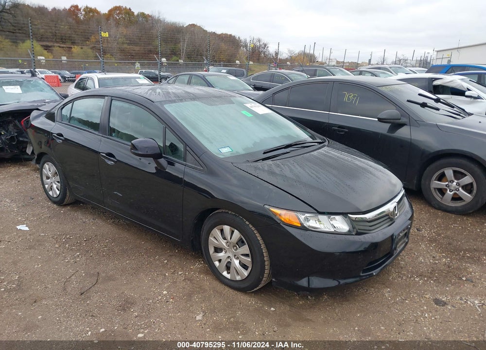 2012 HONDA CIVIC LX VIN: 19XFB2F55CE073928