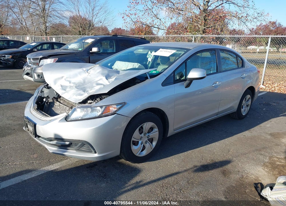 2013 HONDA CIVIC LX VIN: 19XFB2F54DE282904